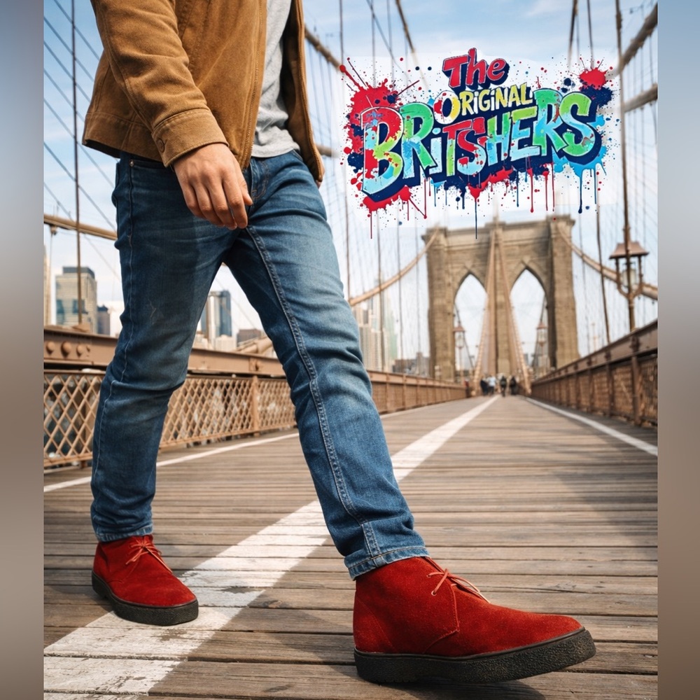 Original Britishers Red Suede Chukka Boots Men’s Size 11M